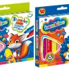 MAJEWSKI Flamastry Jumbo trójkątne, 10 kolorów BAMBINO