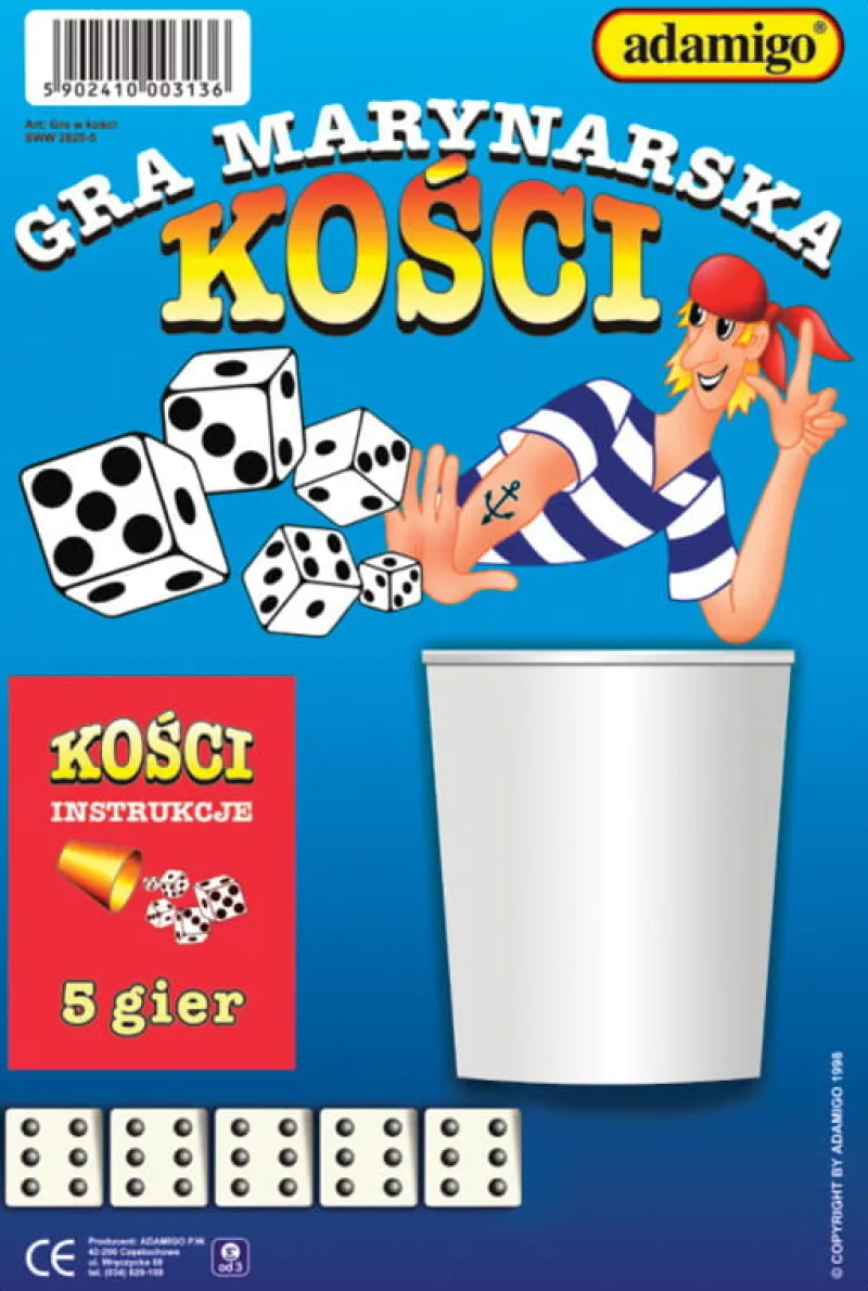 ADAMIGO Gra w kości blister