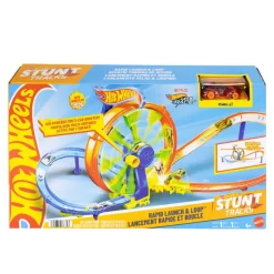 MATTEL Hot Wheels Stunt Tracks Zestaw Wyścigowa Turbo Pętla tor samochodowy + autko JBX65