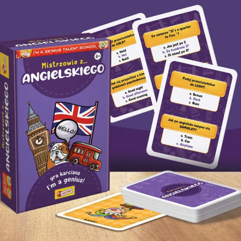 LISCIANI GIOCHI I'm a Genius Talent School Mistrzowie z angielskiego - edukacyjna gra karciana PL92314