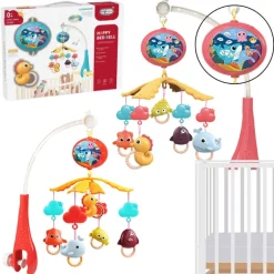 INNI Karuzela do łóżeczka sterowana pilotem czerwona 20465 Lean Toys