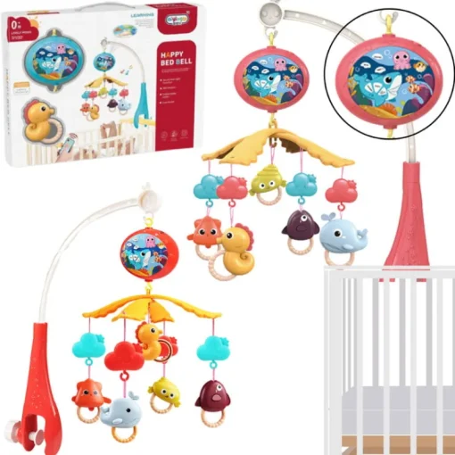 INNI Karuzela do łóżeczka sterowana pilotem czerwona 20465 Lean Toys