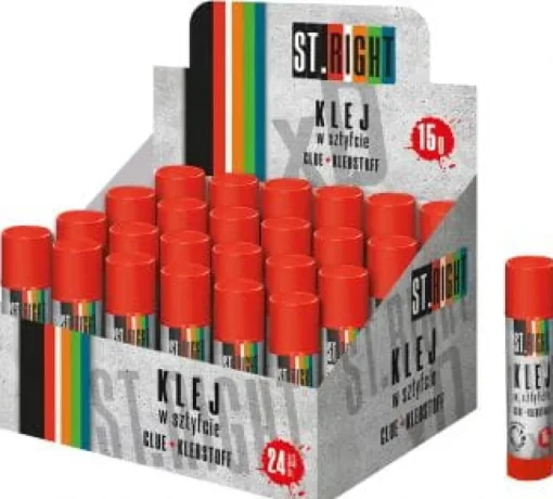 MAJEWSKI Klej w sztyfcie 15g ST.RIGHT p24 cena za 1 sztukę