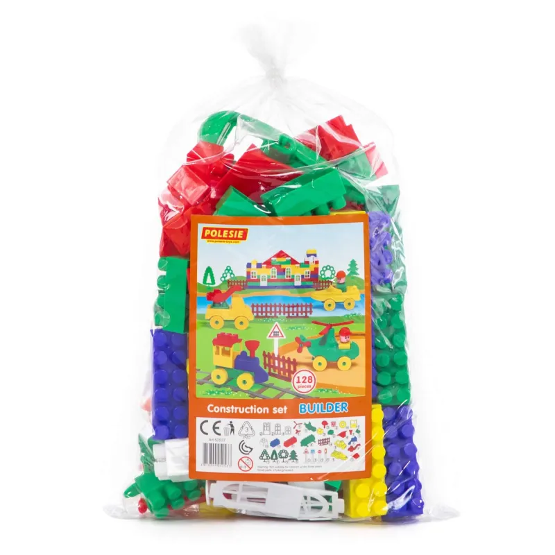 POLESIE Klocki "Budowniczy" - 128 elem. w worku 52537