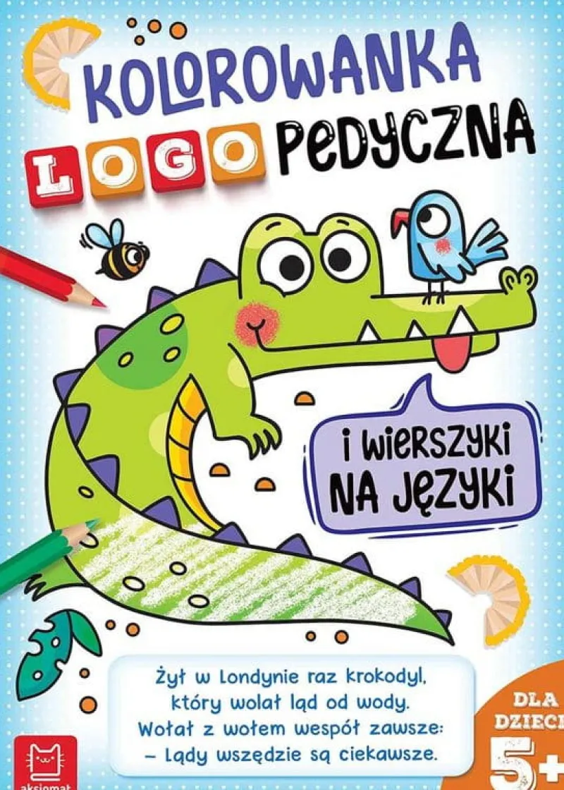 Dzieci AKSJOMAT Kolorowanka logopedyczna i wierszyki na języki