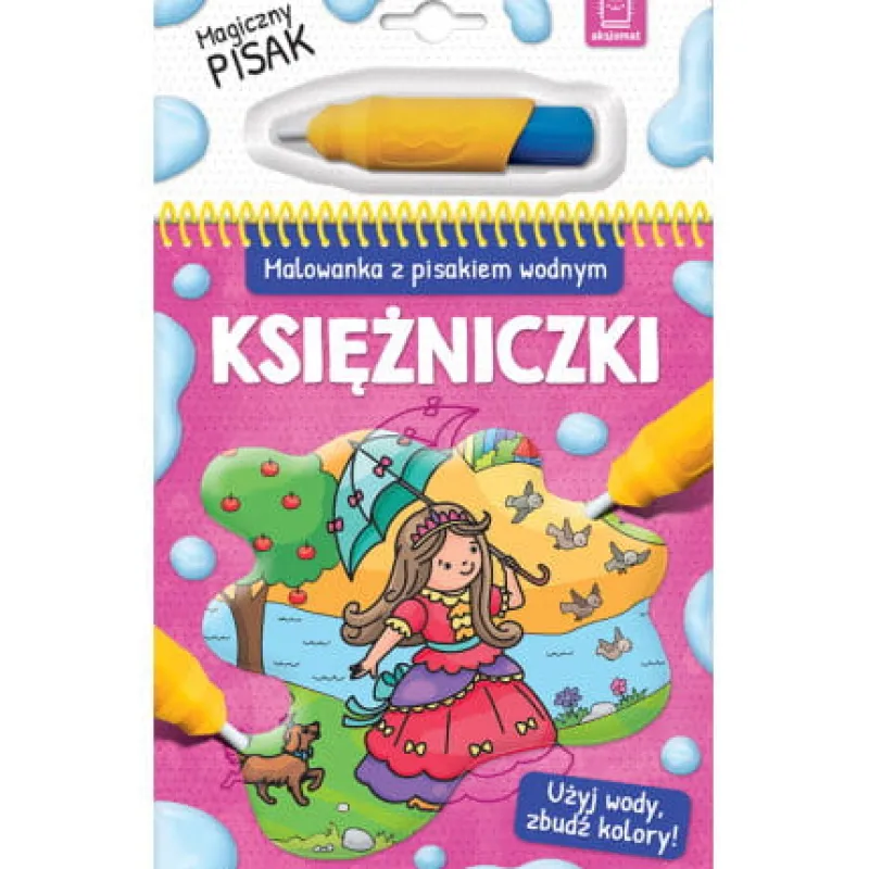 Dzieci AKSJOMAT Kolorowanka wodna z pisakiem wodnym KSIĘŻNICZKI