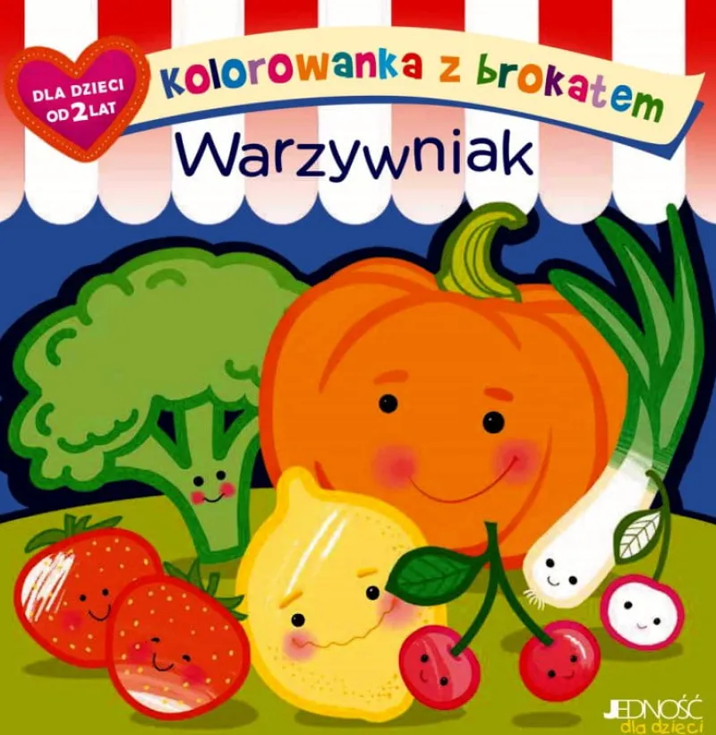 Dzieci WYDAWNICTWO JEDNOŚĆ Kolorowanka z brokatem. Warzywniak Wyd. Jedność