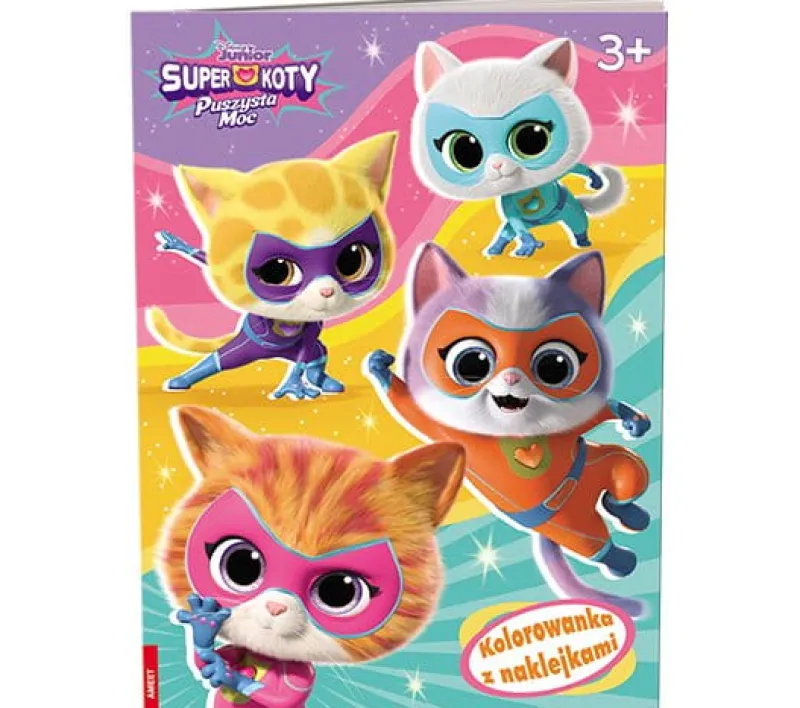 Dzieci AMEET Kolorowanka z naklejkami. Disney Superkoty NA-9136
