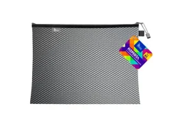 TETIS Koperta B5 z suwakiem metalowym czarna BT608-V