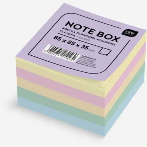 INTERDRUK Kostka papierowa 8,5x8,5x3,5 kolor klejona