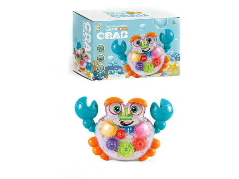 BIGTOYS Krab z trybikami na baterie światło, dźwięk BZ9794