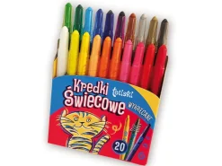 TETIS Kredki 20 kolorów świecowe wykręcane