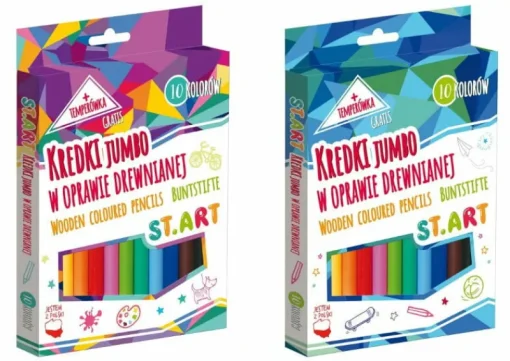 MAJEWSKI Kredki 10kol ST.ART drewniana oprawa+temperówka
