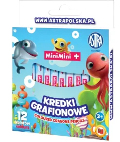 ASTRA Kredki Mini Mini z glinki kaolinowej 12 kolorów 316121011