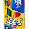 ASTRA Kredki ołówkowe akwarelowe 12kol