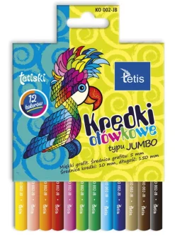 TETIS Kredki ki okrągłe Jumbo 12kol.