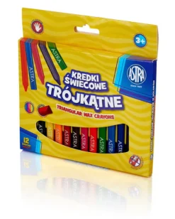 ASTRA Kredki świecowe trójkątne 12kol