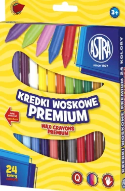ASTRA Kredki woskowe 24 kolory 316111003