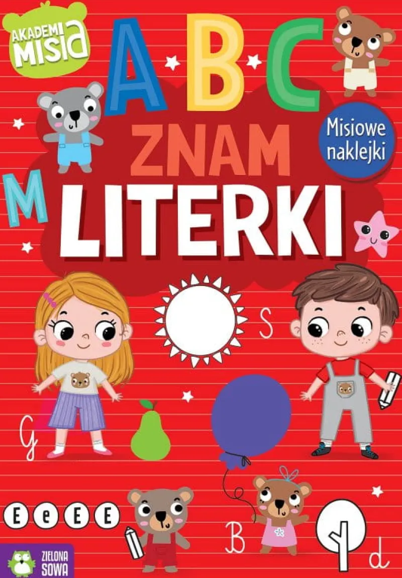Dzieci ZIELONA SOWA Książeczka Akademia Misia. Znam literki