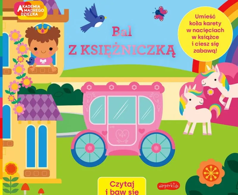 Dzieci HarperCollins Książeczka Bal z księżniczką. Akademia Mądrego Dziecka. Czytaj i baw się