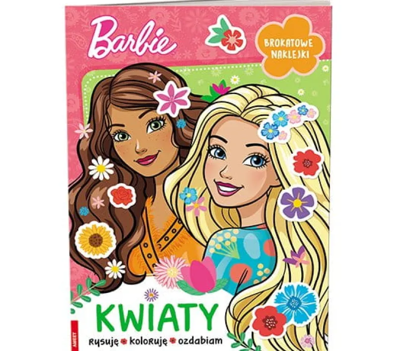 Dzieci AMEET Książeczka Barbie. Kwiaty rysuję, koloruję, ozdabiam KWI-1101