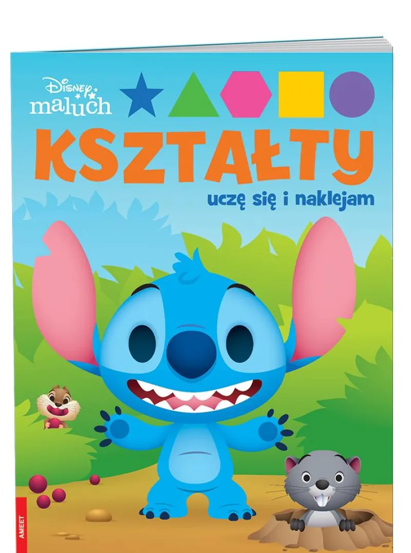 Dzieci AMEET Książeczka Disney Maluch. Kształty. Uczę się i naklejam FIG-9201