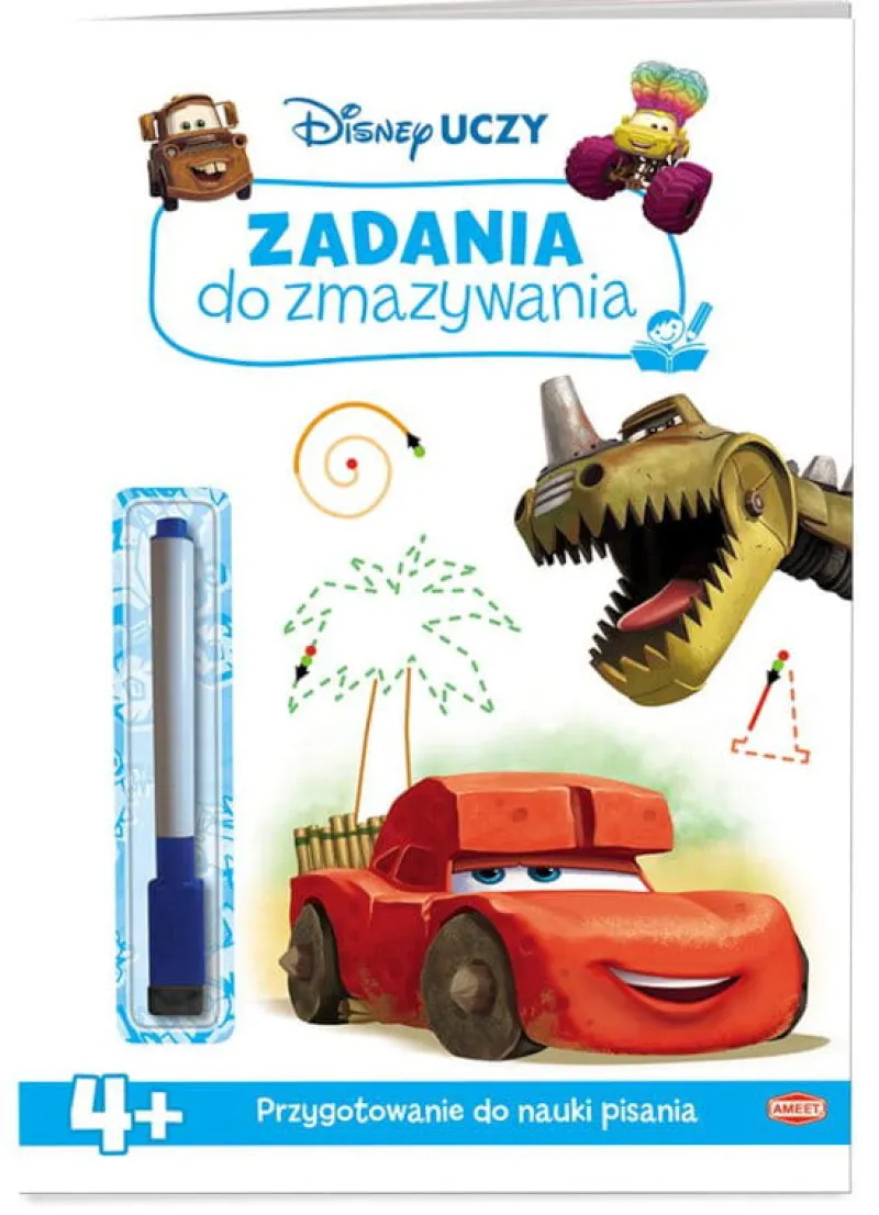 Dzieci AMEET Książeczka Disney uczu. Auta w trasie. Zadania do zmazywania UPTC-9308