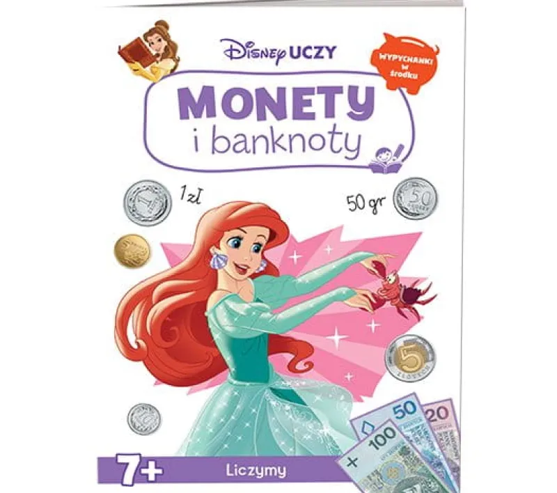 Dzieci AMEET Książeczka Disney uczy. Księżniczka. Monety i banknoty. Liczymy UPZ-9304