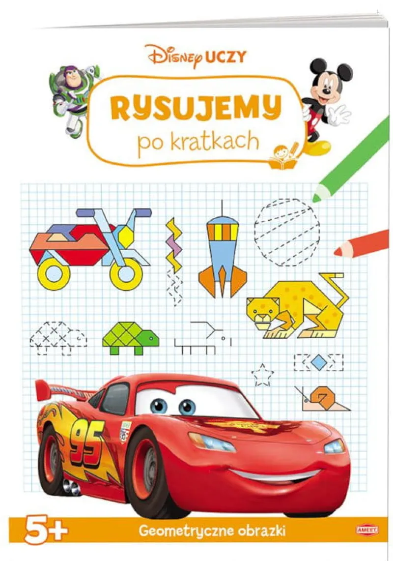 Dzieci AMEET Książeczka Disney uczy Rysujemy po kratkach UKR-9302