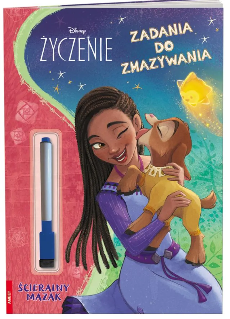 Dzieci AMEET Książeczka Disney Życzenie. Zadania do zmazywania PTC-9113