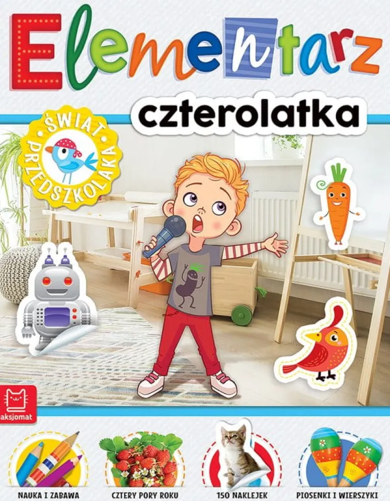 Dzieci AKSJOMAT Książeczka Elementarz 4-latka. Świat przedszkolaka. Wydanie II