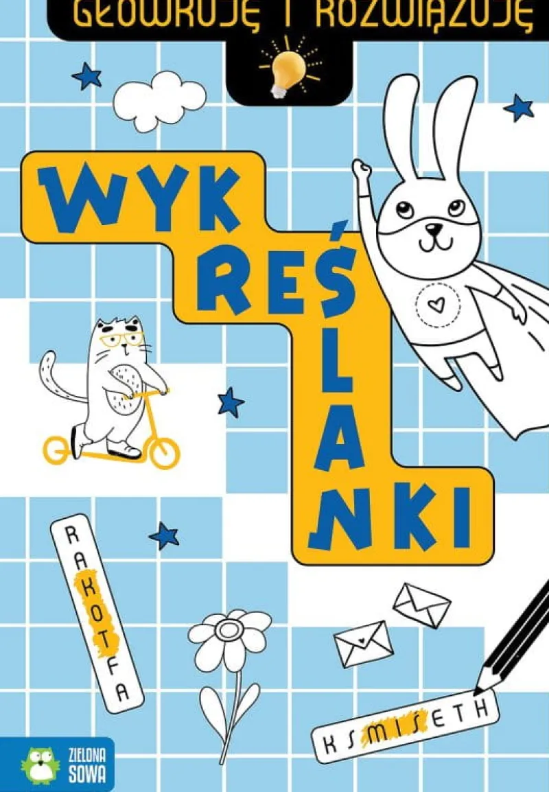 Dzieci ZIELONA SOWA Książeczka Główkuję i rozwiązuję. Wykreślanki