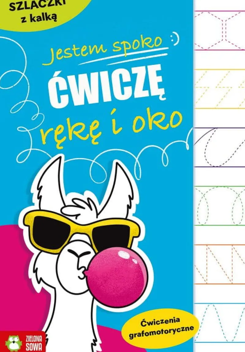 Dzieci ZIELONA SOWA Książeczka Jestem spoko. Ćwiczę rękę i oko. Szlaczki z kalką
