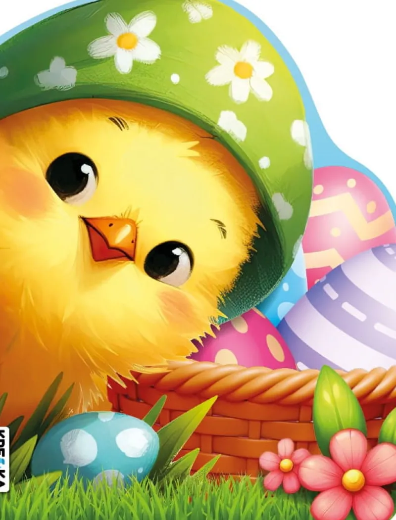 Dzieci BooksAndFun Książeczka kartonowa Wielkanocny kurczak