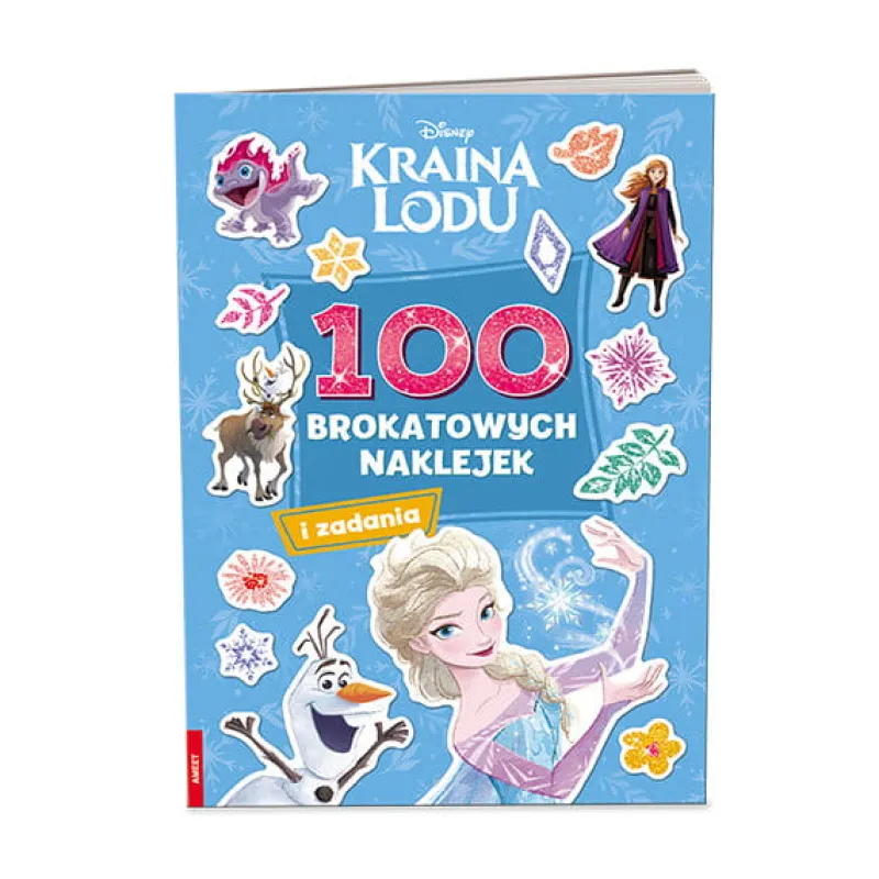 Dzieci AMEET Książeczka Kraina Lodu. 100 brokatowych naklejek NB-9103