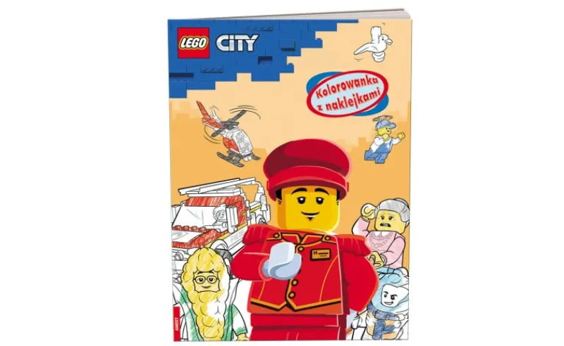 Dzieci AMEET Książeczka LEGO CITY. Kolorowanka z naklejkami NA-6003