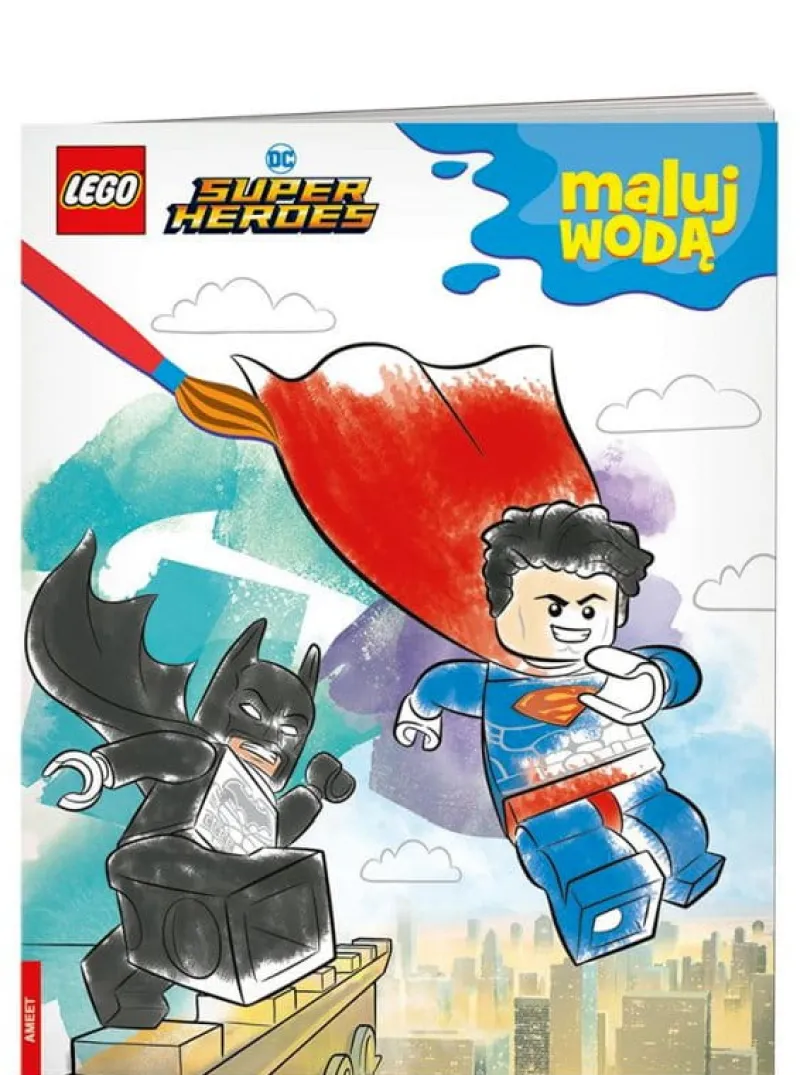 Dzieci AMEET Książeczka LEGO DC COMICS SUPER HEROES. Maluj wodą. MW-6450