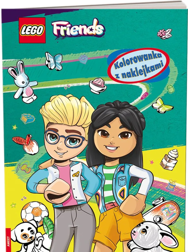 Dzieci AMEET Książeczka LEGO Friends. Kolorowanka z naklejkami NA-6150