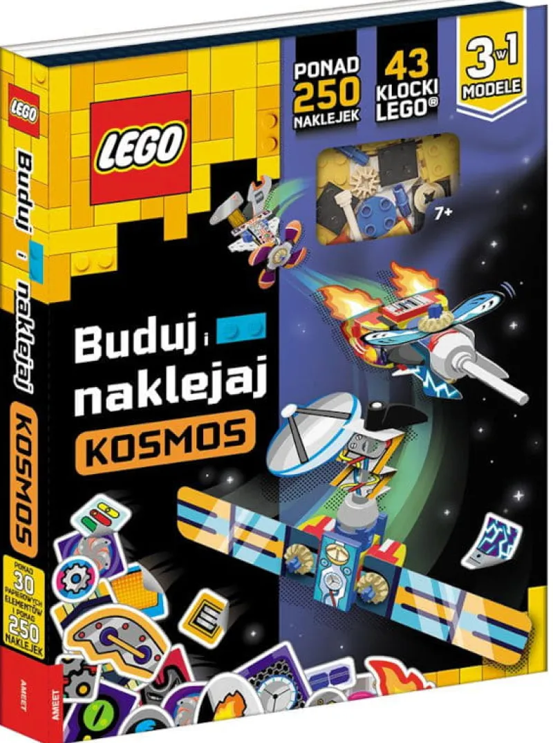 Dzieci AMEET Książeczka LEGO Master Brand. Buduj i naklejaj. Kosmos BSC-6603