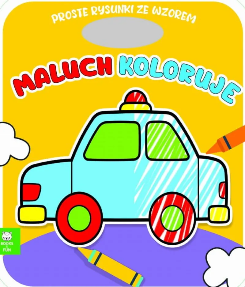 Dzieci BooksAndFun Książeczka Maluch koloruje Auto Books and Fun