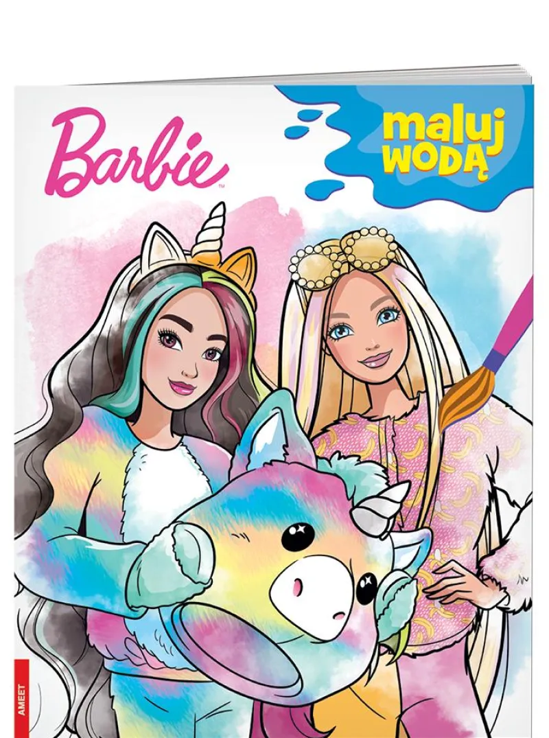 Dzieci AMEET Książeczka Maluj wodą. Barbie Cutie MW-1105