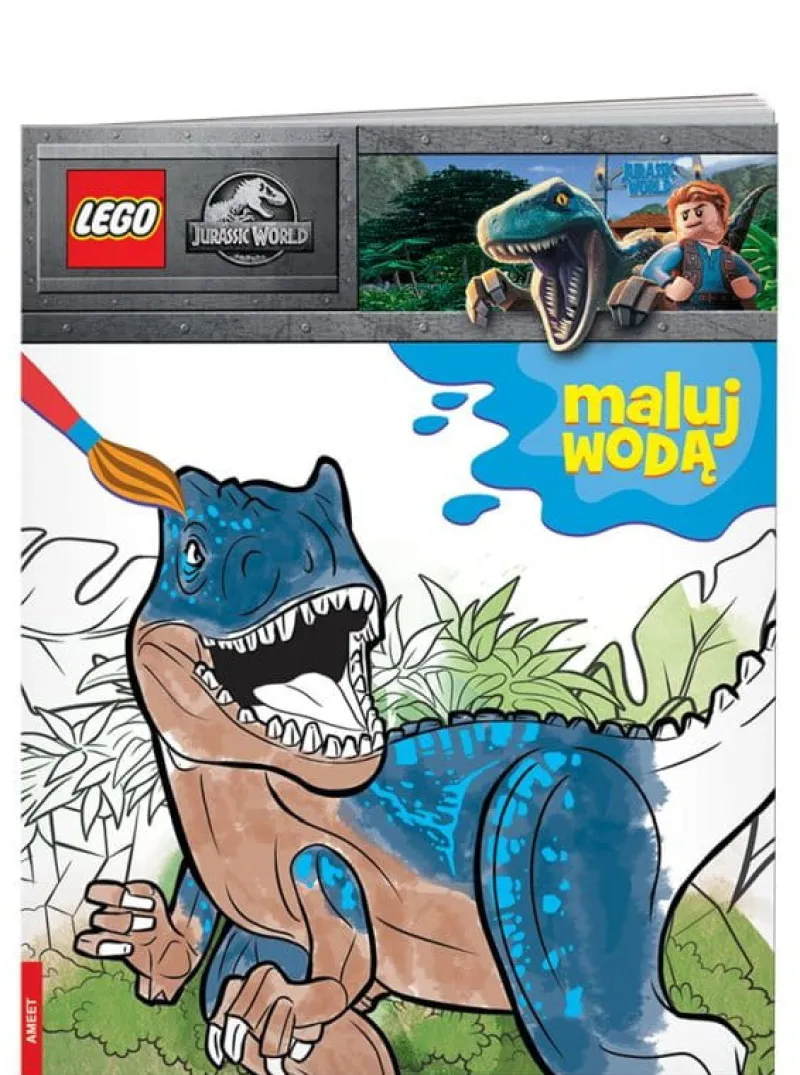 Dzieci AMEET Książeczka Maluj wodą. LEGO Jurassic World MW-6201