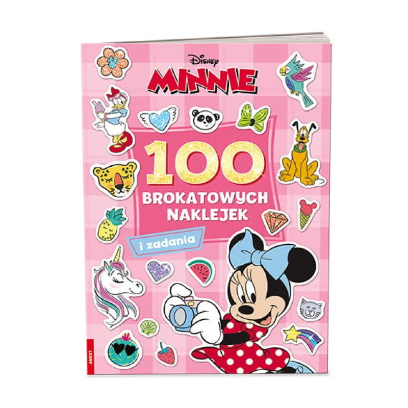 Dzieci AMEET Książeczka Minnie. 100 brokatowych naklejek NB-9104