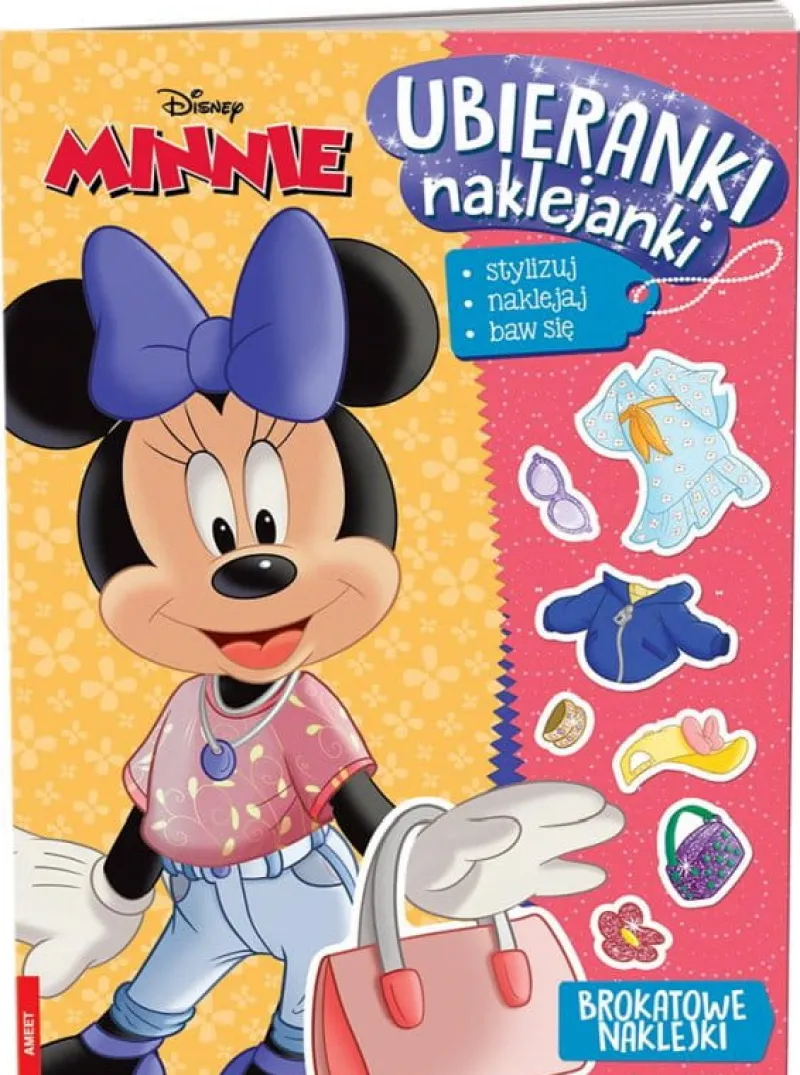 Dzieci AMEET Książeczka Minnie. Ubieranki naklejanki SDU-9109