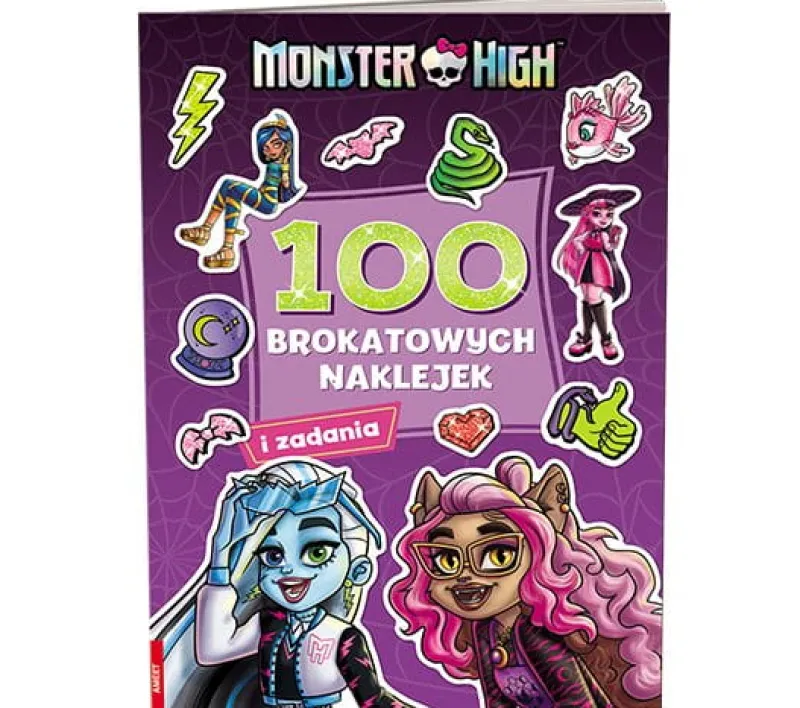 Dzieci AMEET Książeczka Monster High. 100 brokatowych naklejek NB-1501