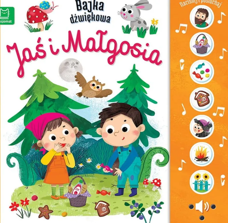 Dzieci AKSJOMAT Książeczka Naciśnij i posłuchaj! Bajka dźwiękowa. Jaś i Małgosia