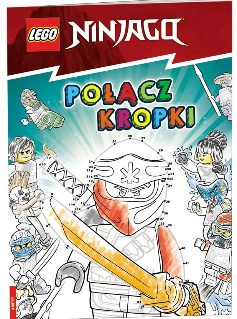 Dzieci AMEET Książeczka Połącz kropki. LEGO Ninjago SPCS-6701