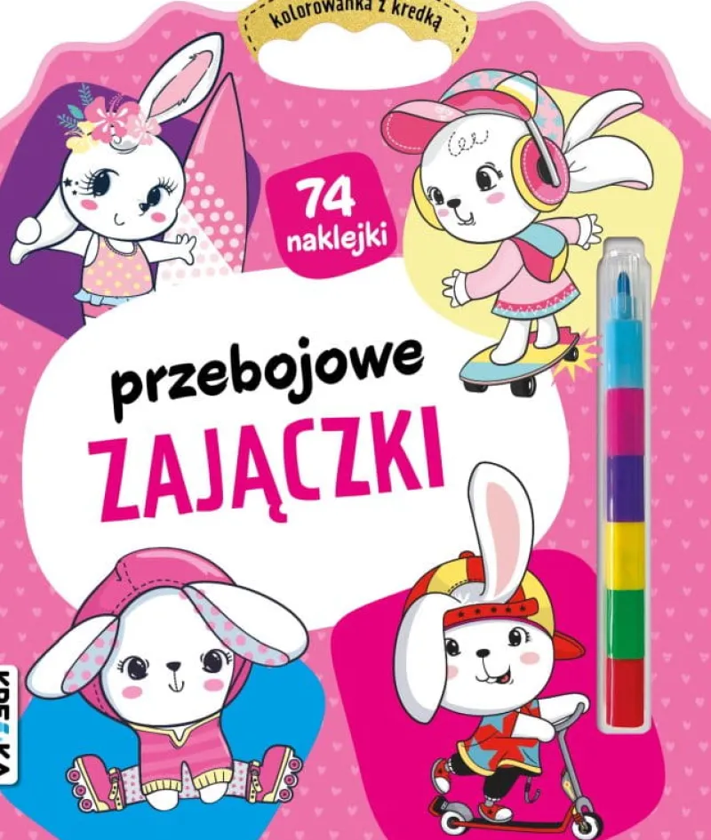 Dzieci BooksAndFun Książeczka Przebojowe zajączki z kredką Books and Fun