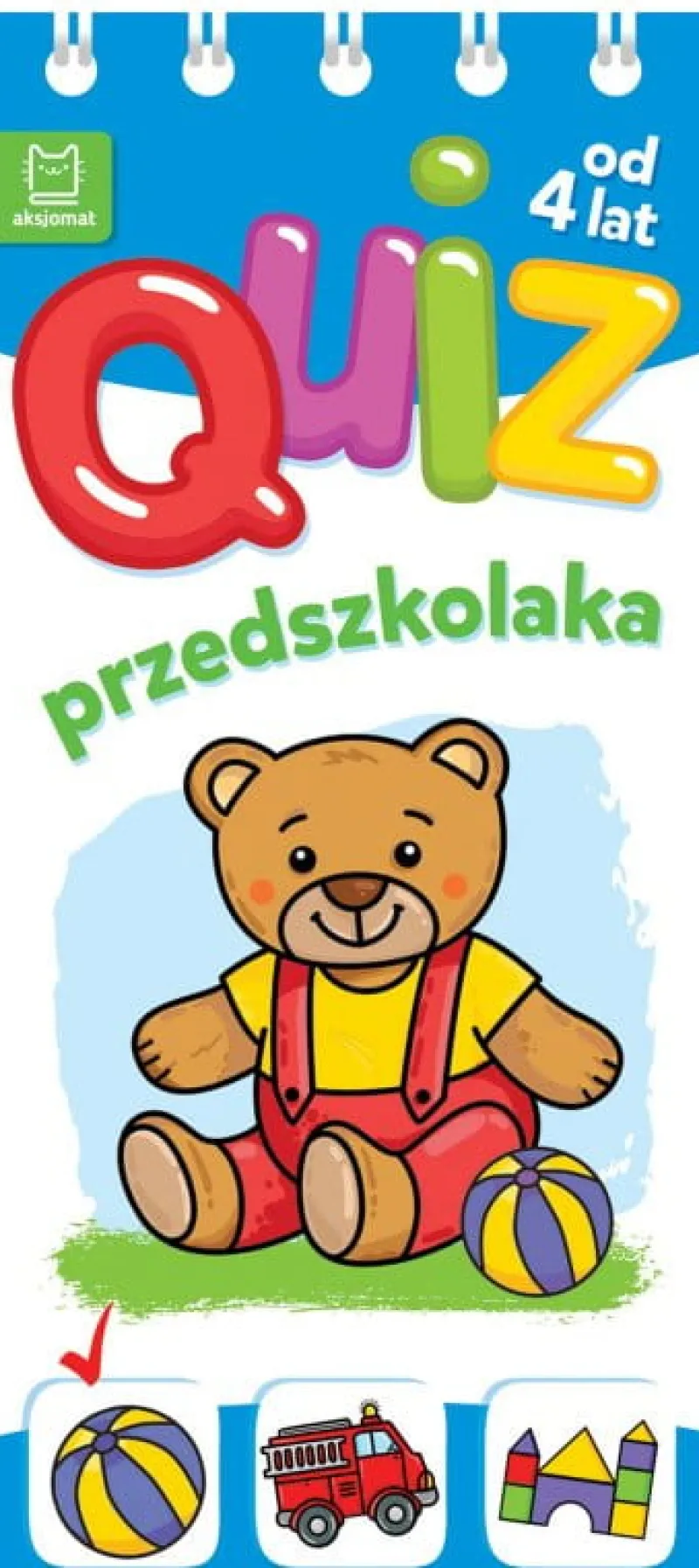 Dzieci AKSJOMAT Książeczka Quiz przedszkolaka z misiem od 4 lat