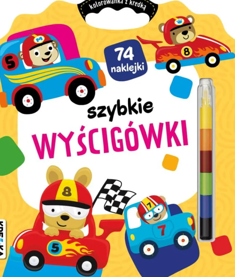 Dzieci BooksAndFun Książeczka Szybkie wyścigówki z kredką Books and Fun
